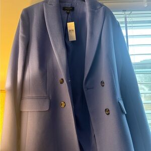 Women's Blue Double-Breasted Blazer